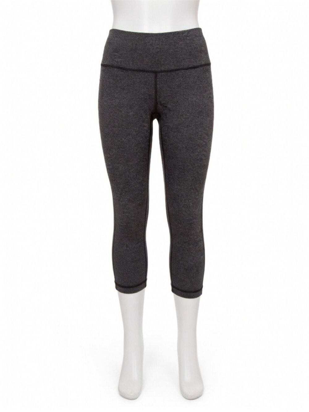 Lululemon Wunder Under high-rise crop leggings in a heathered black 4